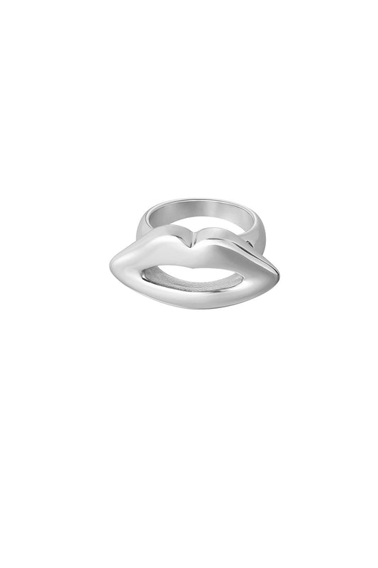 Kiss me ring - zilver