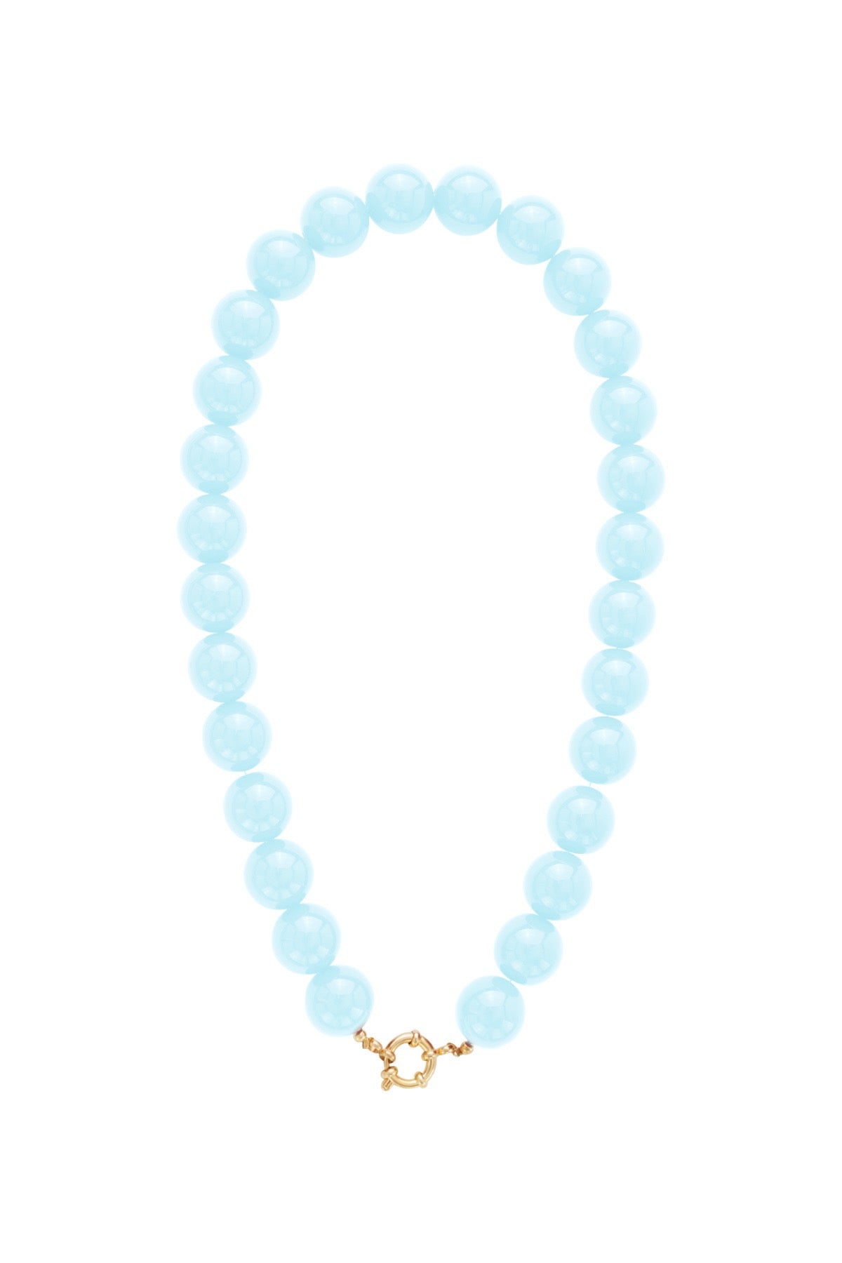 Beads necklace - light blue