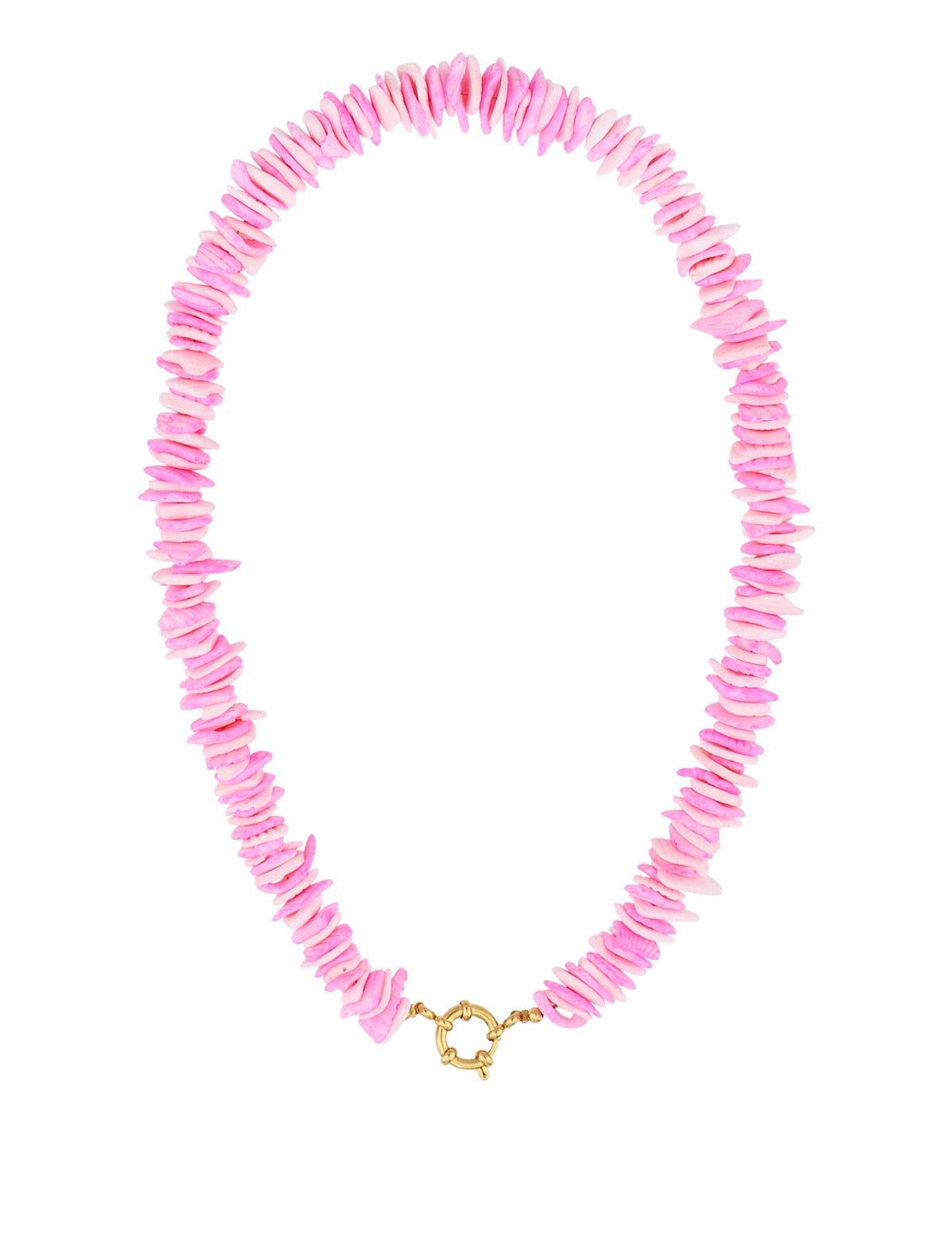 Schelpen ketting roze