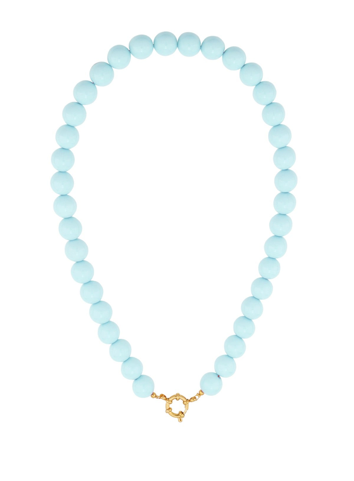 Smaller beads necklace - blue