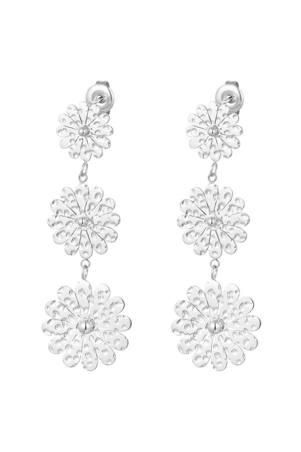 Daisy earrings - silver