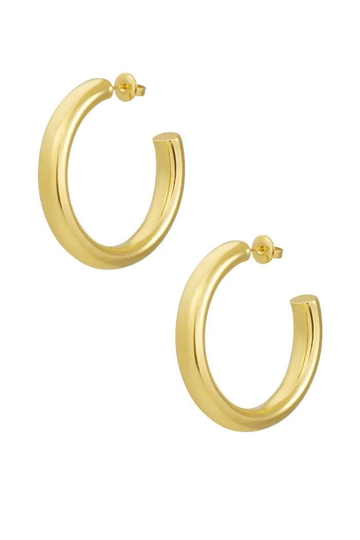 Flora hoops - gold