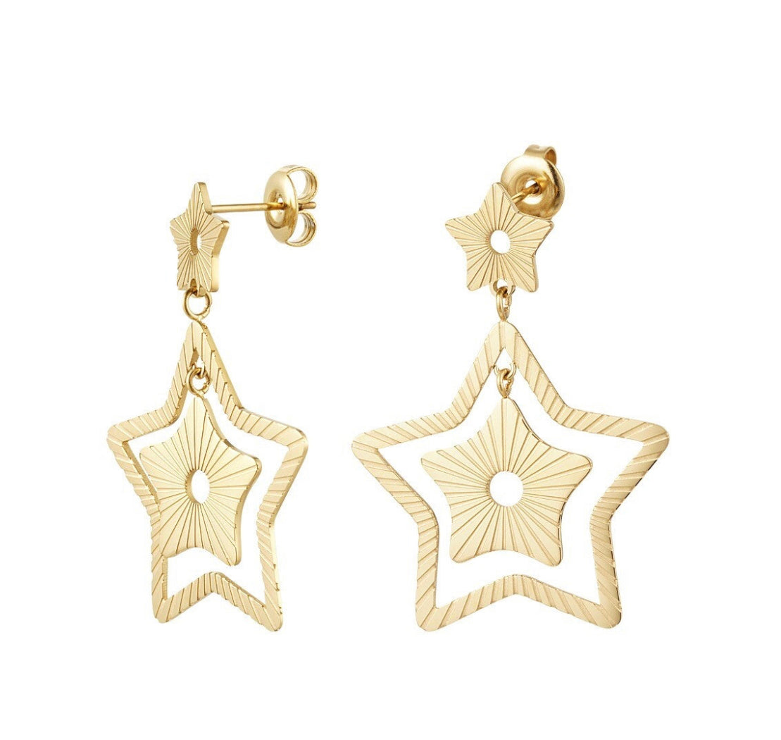 In the stars earrings - gold