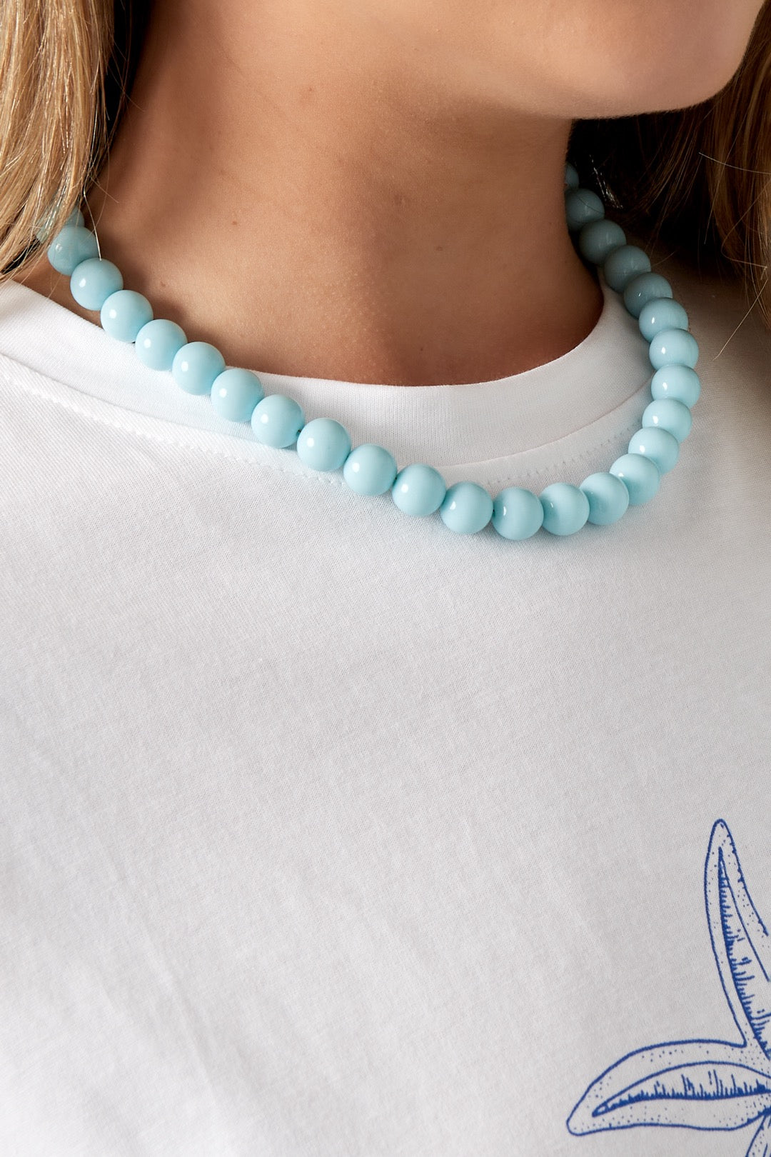 Beads necklace - pink