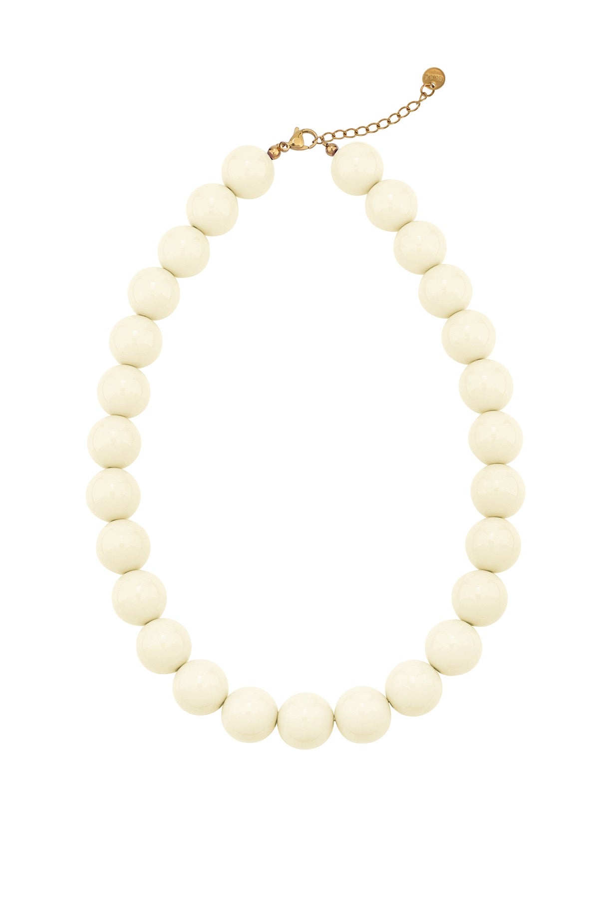 Off-white big beads necklace