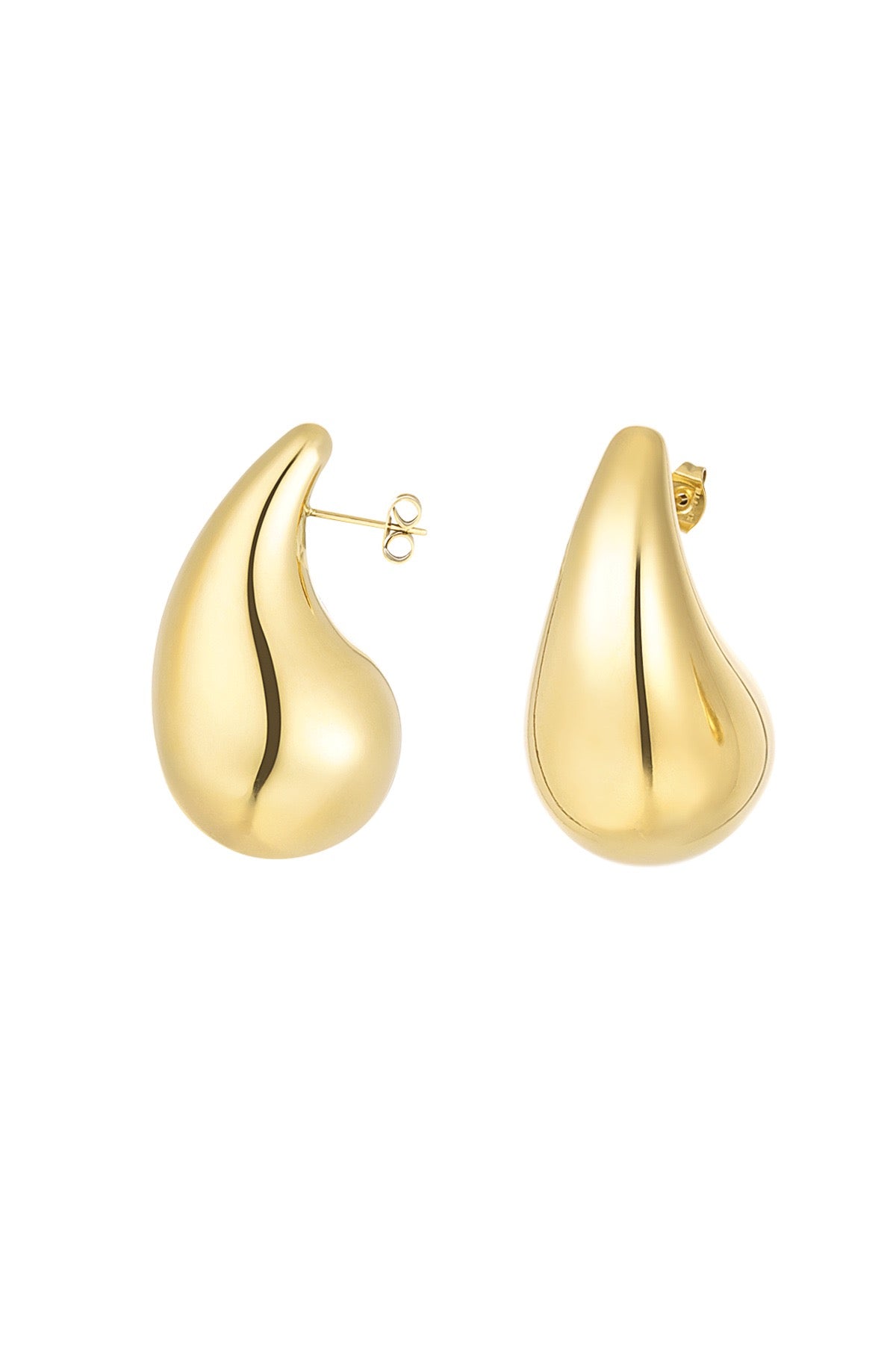 Water drop earrings - gold big