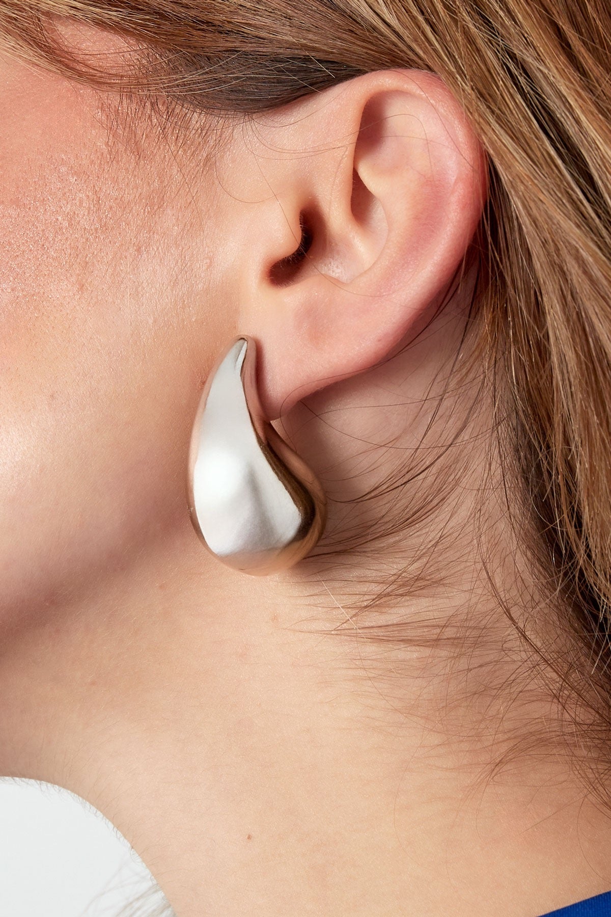 Water drop earrings - gold big