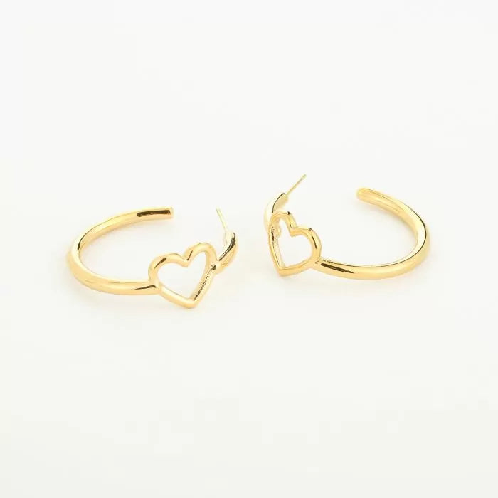Heart shapes hoops - gold