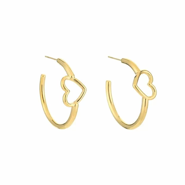 Heart shapes hoops - gold