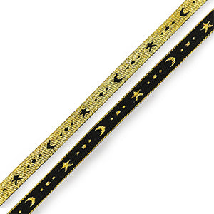 star bracelet - black and gold