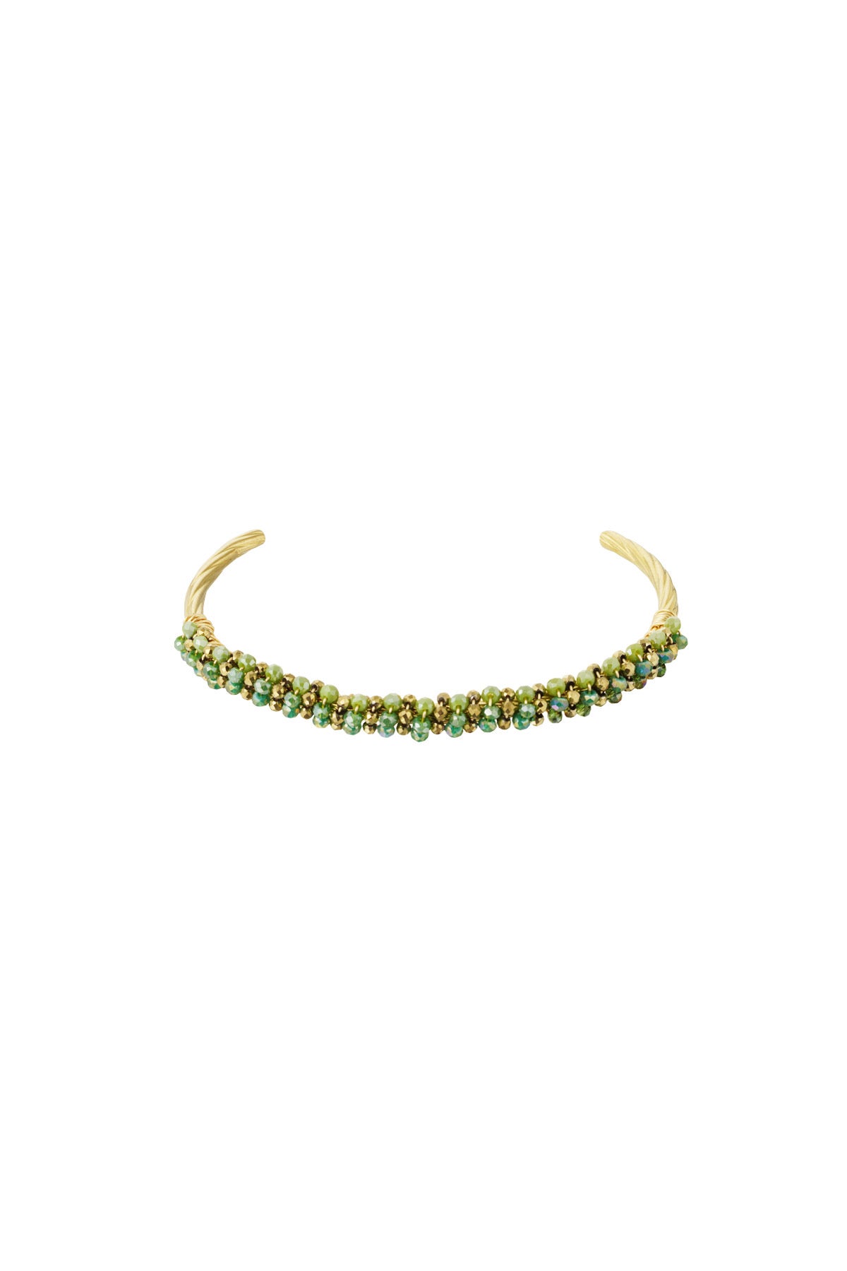 bead fiesta bangle - green