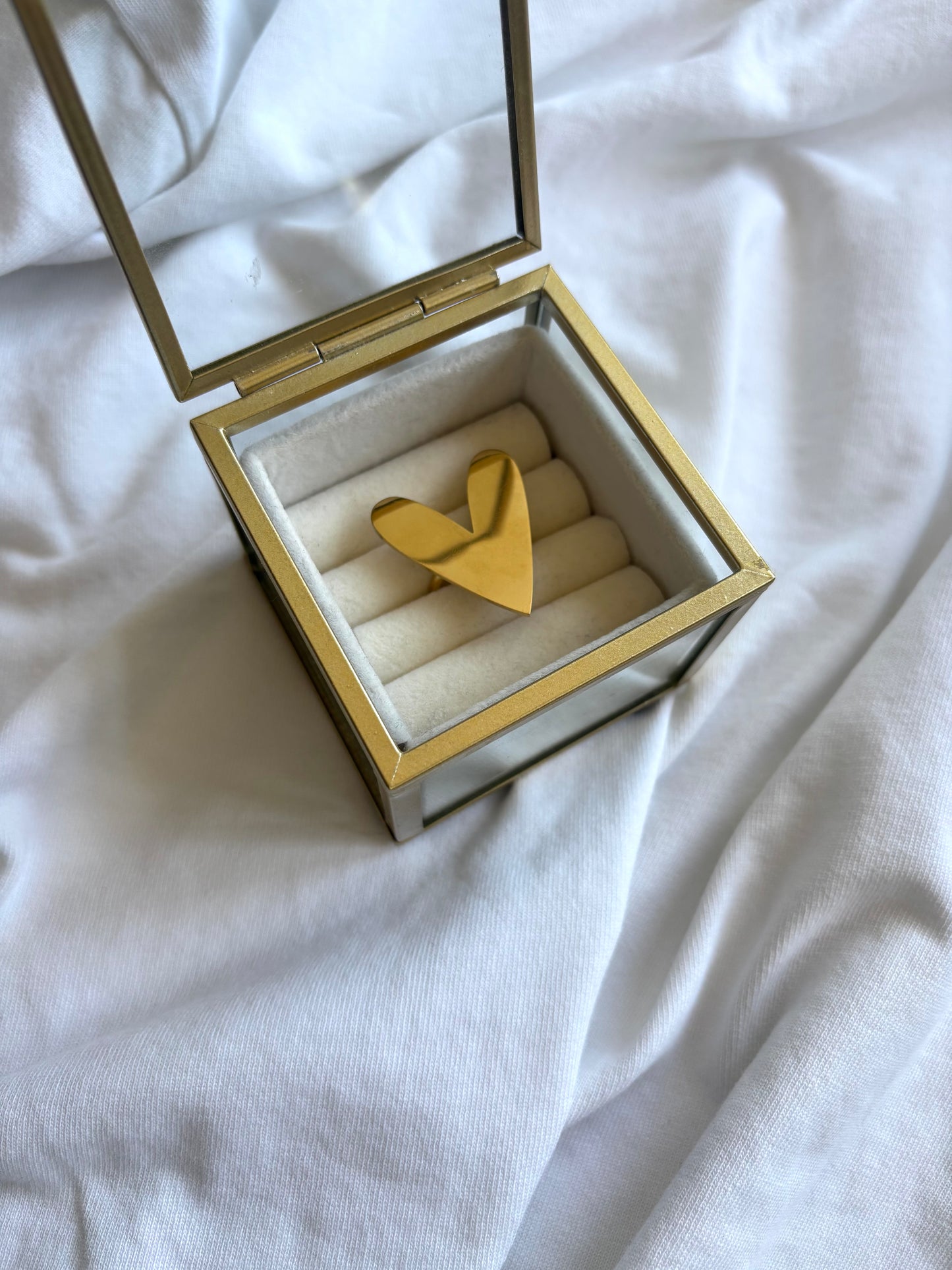 ring met hart - goud - 1004