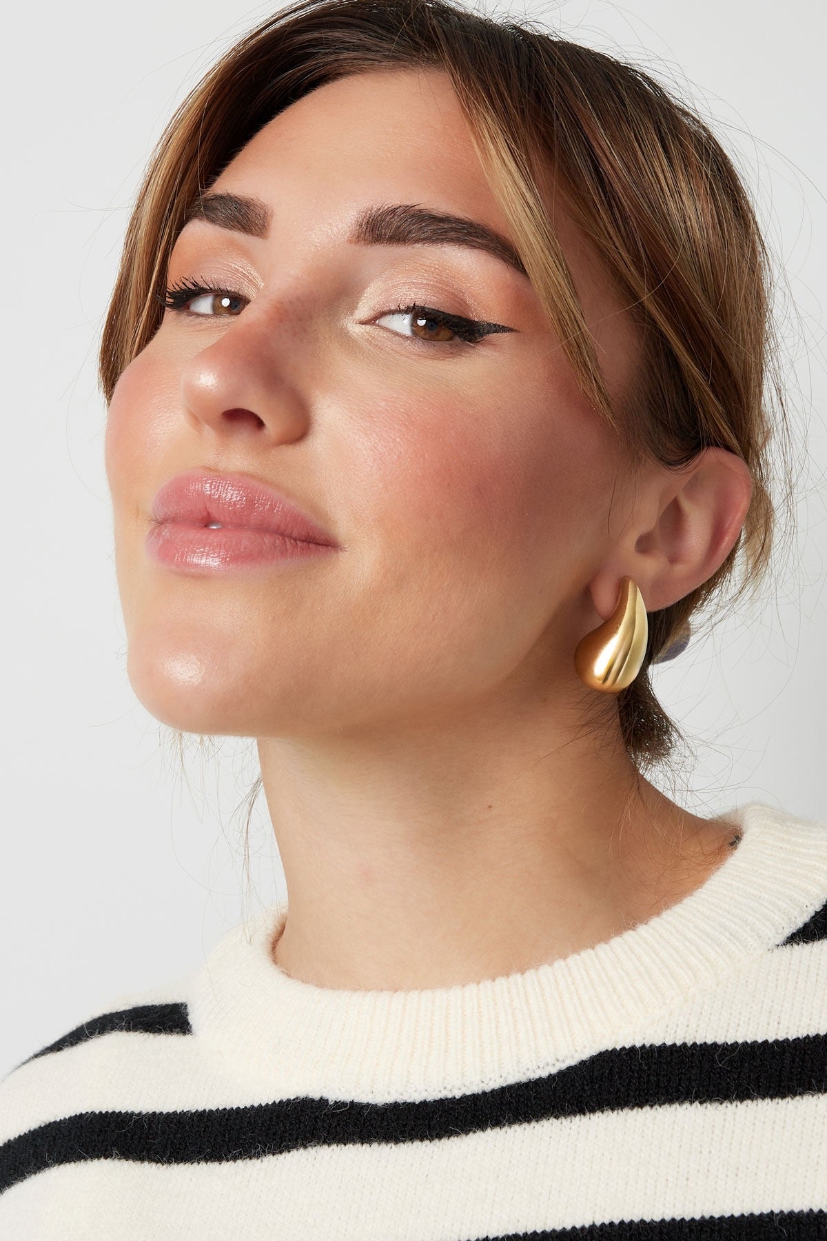 water drop earrings - silver