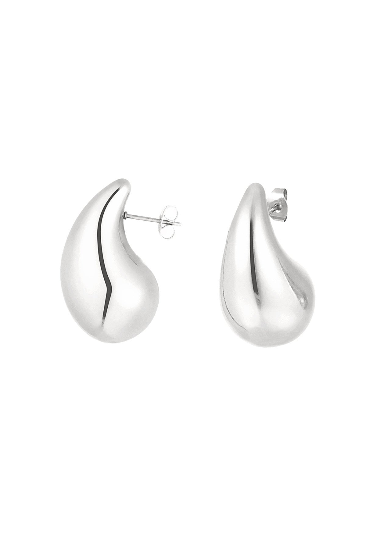 water drop earrings - silver