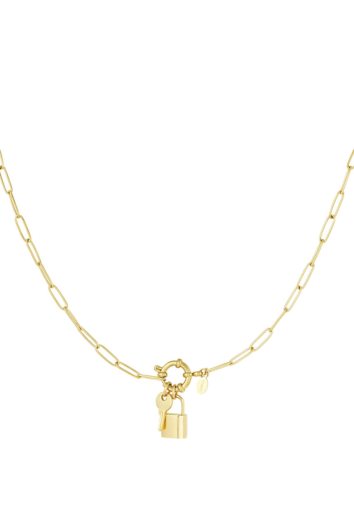 lock necklace - gold