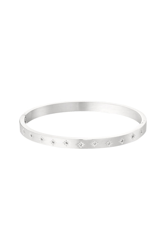 star bangle bracelet - zilver