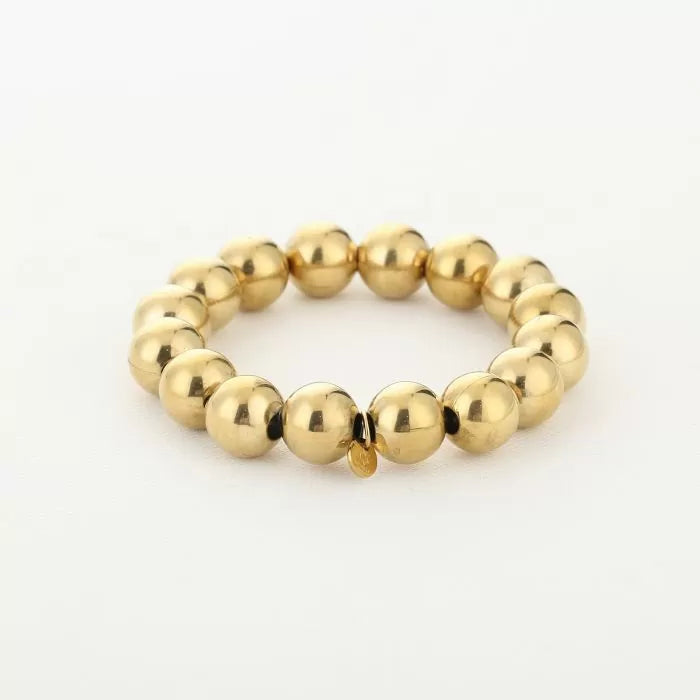 bigger beads bracelet - goud