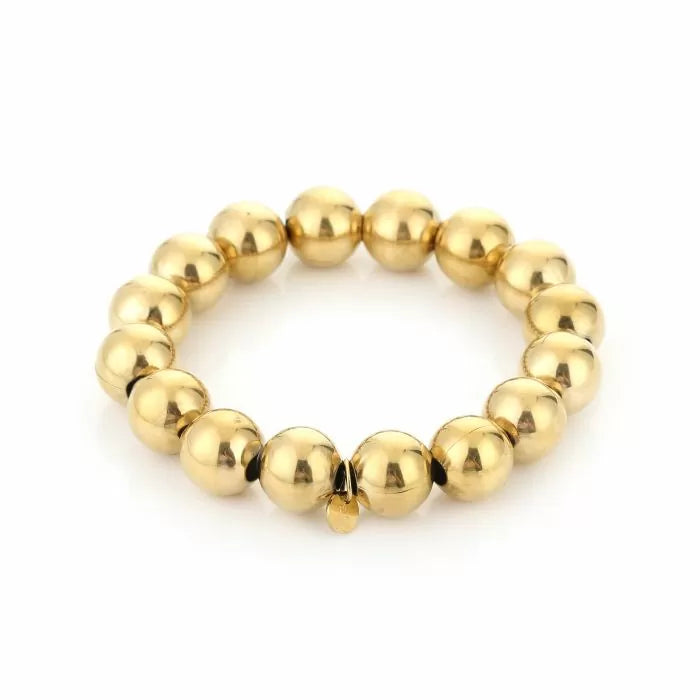 bigger beads bracelet - goud