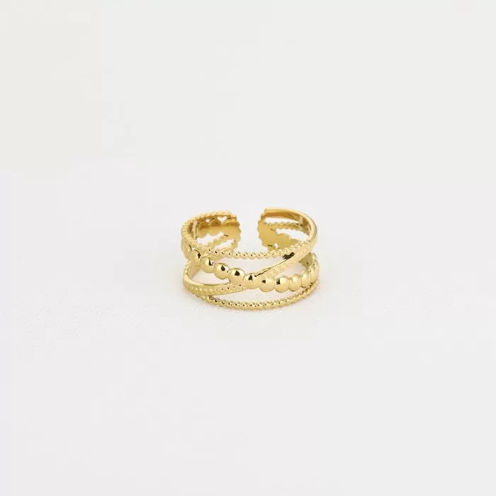 cross over ring - goud