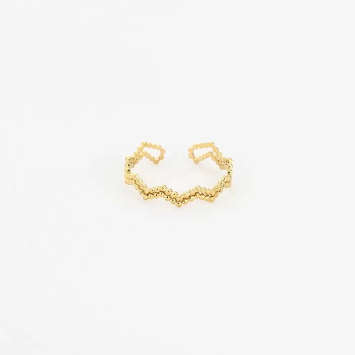 woven ring - goud