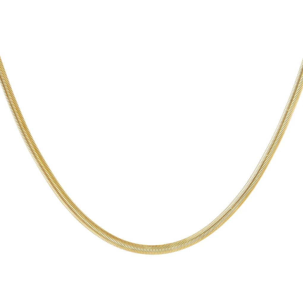 Flat necklace - goud