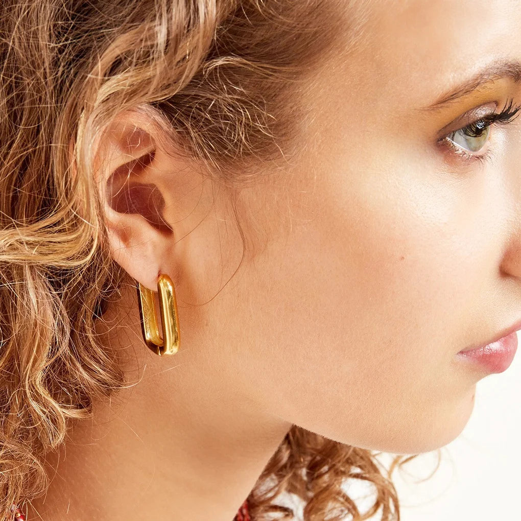 Janne earrings - big - zilver