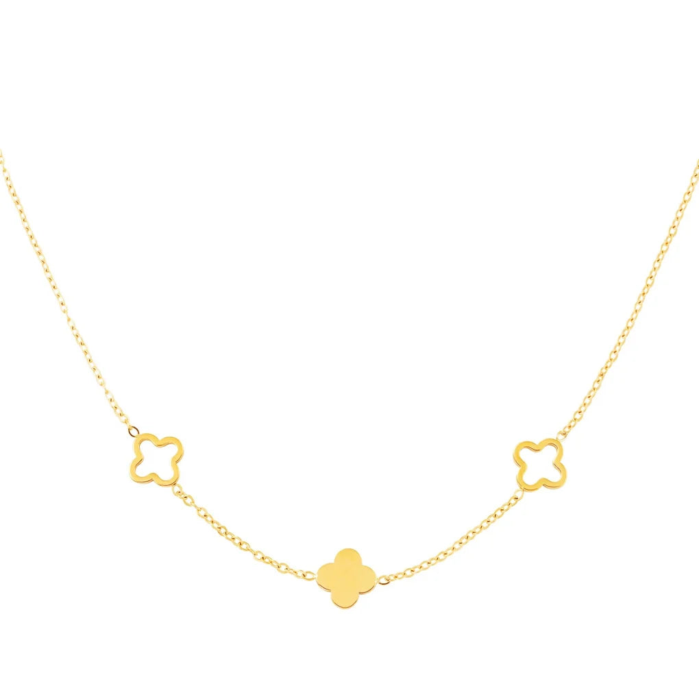 Clover necklace - goud