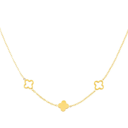 Clover necklace - goud