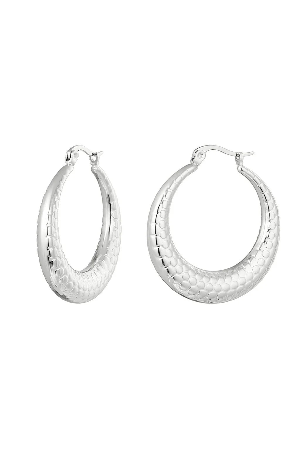 Bubble hoops - silver