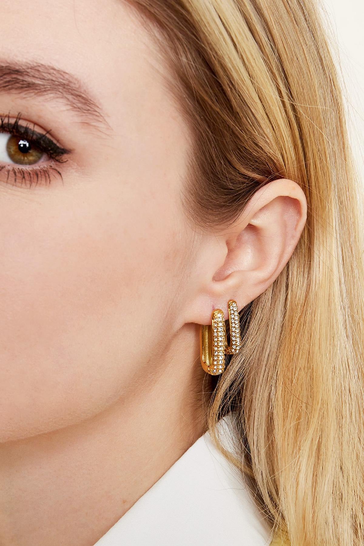 Shimmer earrings - small - gold