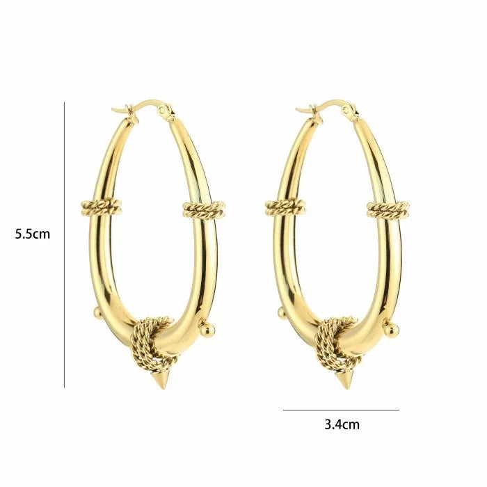 Noa earrings - big - silver
