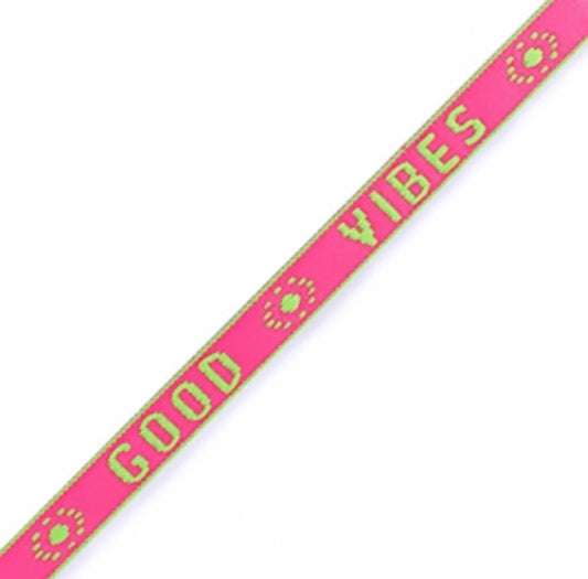 good vibes pink bracelet