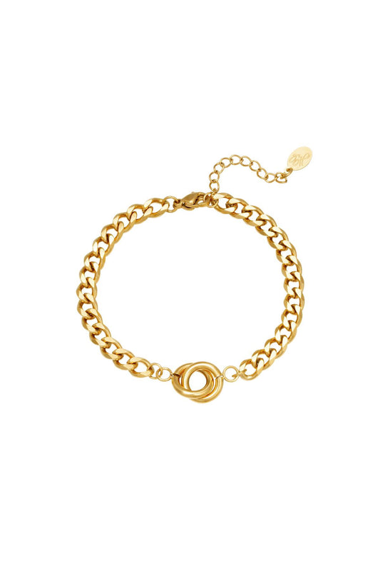 Intertwined bracelet - goud