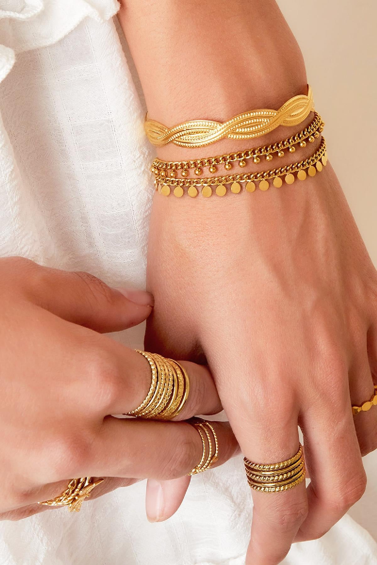Full coin bracelet - silver