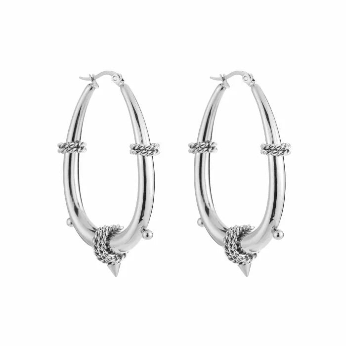 Noa earrings - big - silver