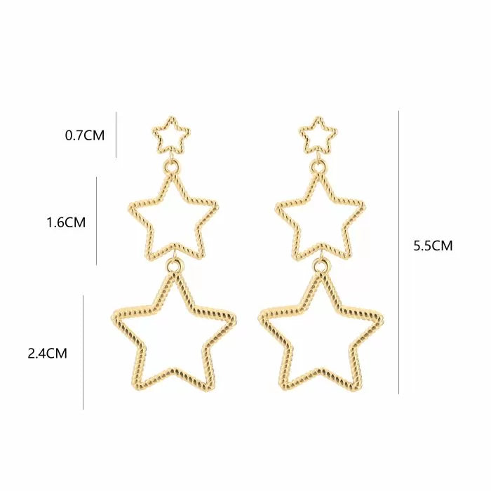 Star earrings - silver