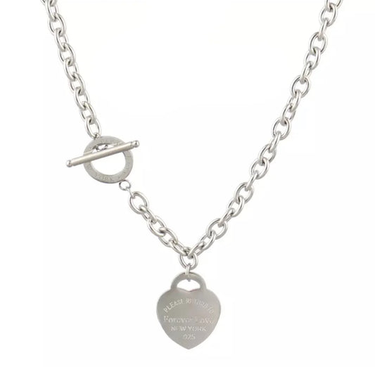 Forever love necklace - zilver