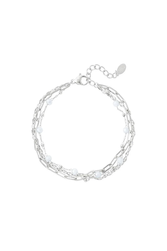 Tripple chain bracelet - zilver