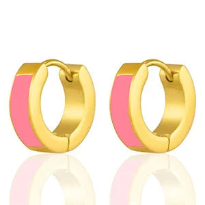 Little colorful hoops - gold