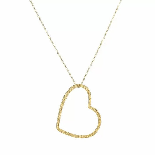 Falling heart necklace - goud