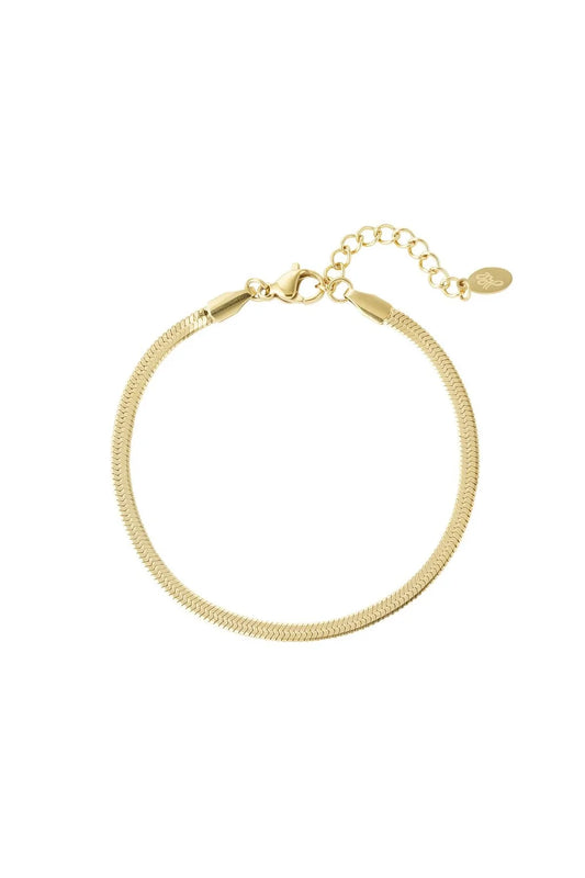 Flat bracelet - goud