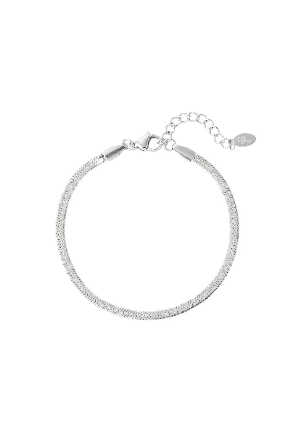 Flat bracelet - zilver