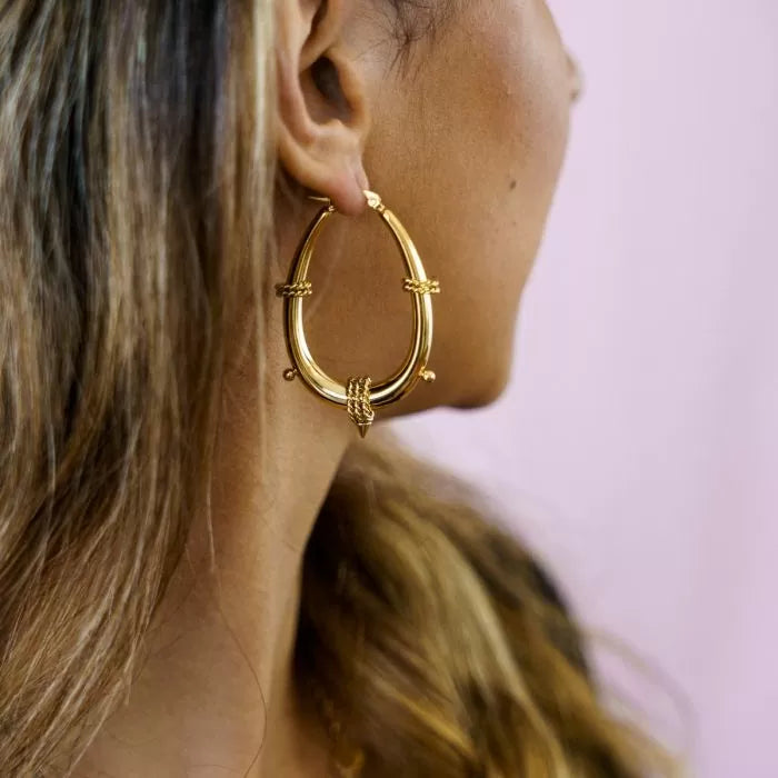 Noa earrings - big - zilver