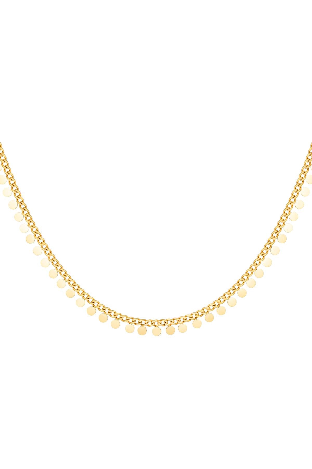 Full coin necklace - goud