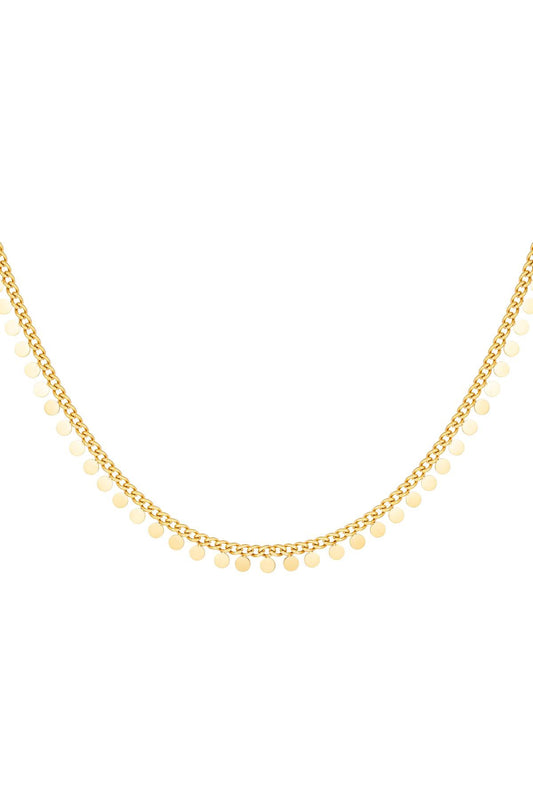 Full coin necklace - goud