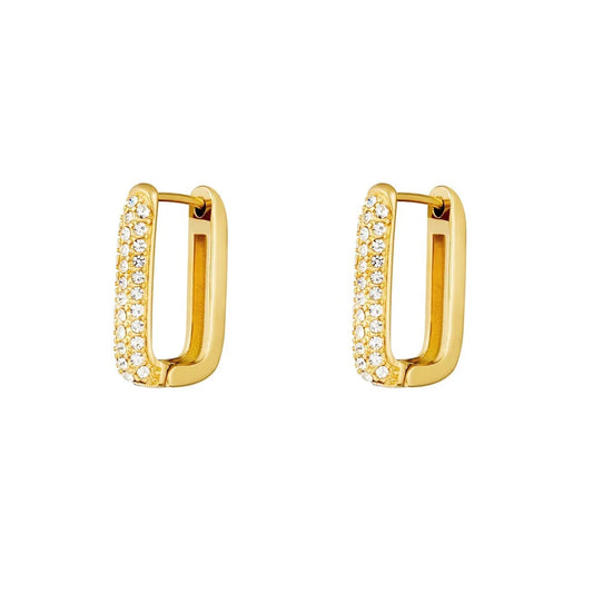 Shimmer earrings - big - goud