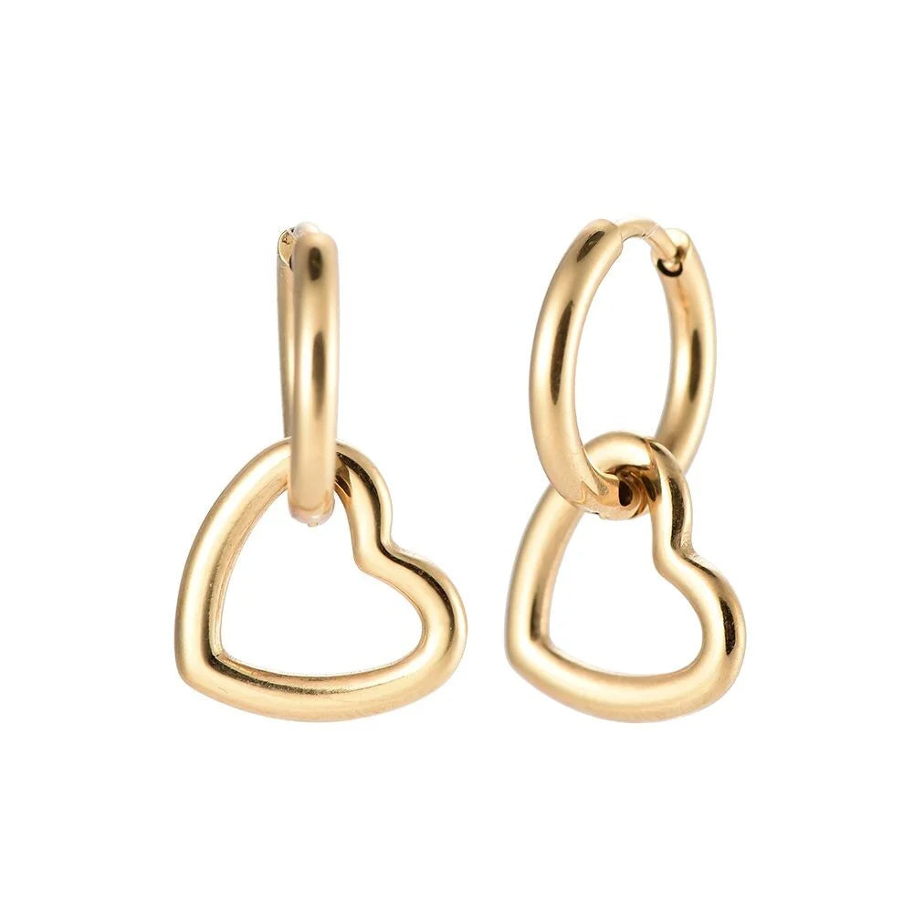 My heart earrings - gold