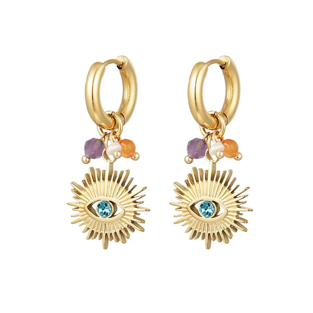 Sea eyes earrings - goud