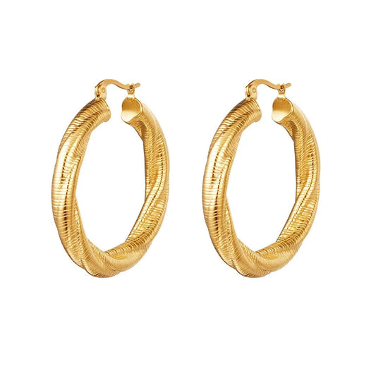 Jet earrings - big - goud