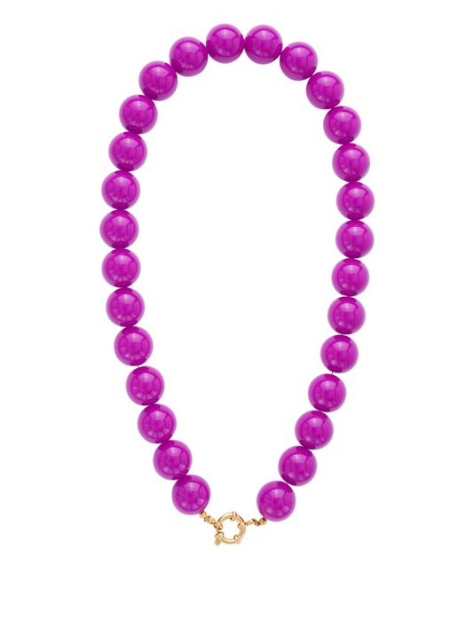beads necklace - fuchsia